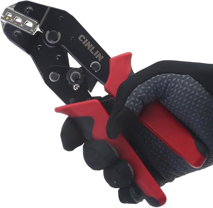 Crimping Tool for Insulated Electrical Wire Connectors-AWG 20-14 Ratchet Crimper Tools-Racheting Wire Crimping Tools-Available for Insulated Connectors and Wire Terminal SN-02C