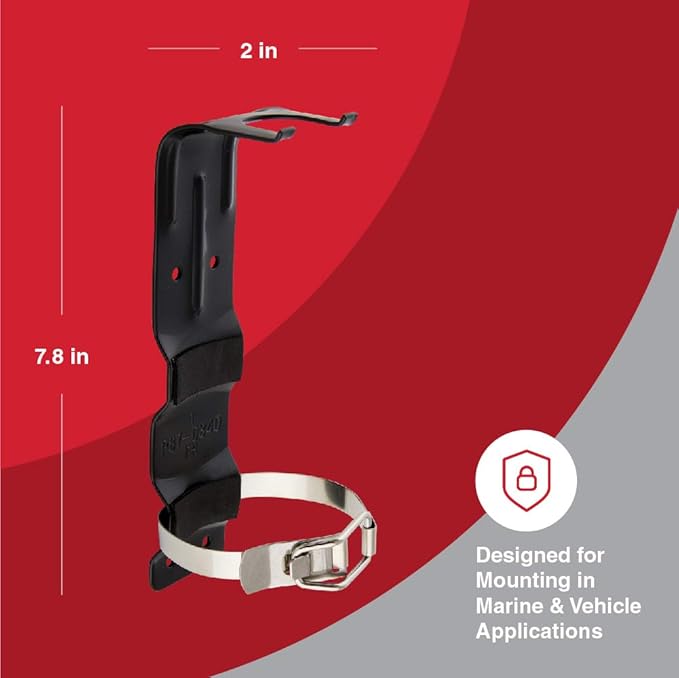 FIRST ALERT BRACKET2 Replacement Fire Extinguisher Bracket,Black