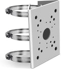 Universal Vertical Pole Corner Mount Bracket for Security Camera, Stainless Steel Pole Mount Adapter with 6 Loops, CCTV Cameras Mounting Brackets, Solar Panel Clamp