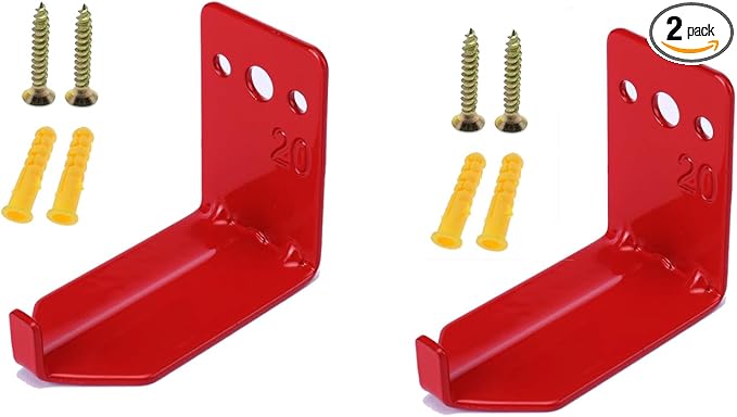 Fire Extinguisher Mount Wall Hook Bracket for Holding up to 20 lbs Extinguishers, Suited for Large and Small Dry Chemical and Water Extinguishers