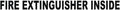 Fire Extinguisher Inside 1x12 Trucking Business Vinyl Decal Sticker Black