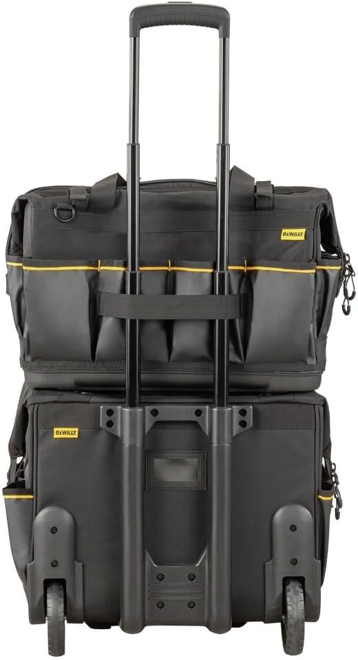 DEWALT Tool Bag, Water Resistant, Hard Bottom, 20-inch, Professional Tool Tote with Organization (DWST560104)