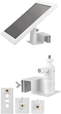 Gutter Mount for Ring, Arlo, Reolink Solar Panels, Universal Weatherproof Aluminum Alloy Eave Bracket, Durable Adjustable Mounting Clamp, Easy No-Drill Installation (White)