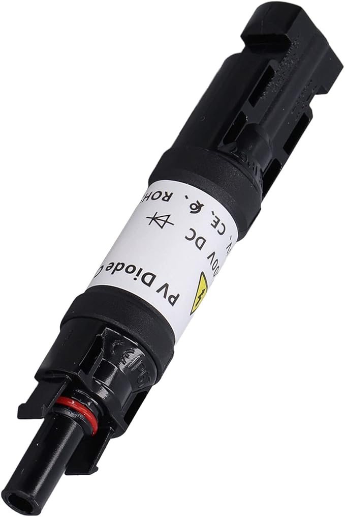 30A Solar Panel PV Diode in Line Fuse Holder Photovoltaic Connectors 1000V IP67 Male Female Waterproof Cable Blocking 30 Amps (30A)