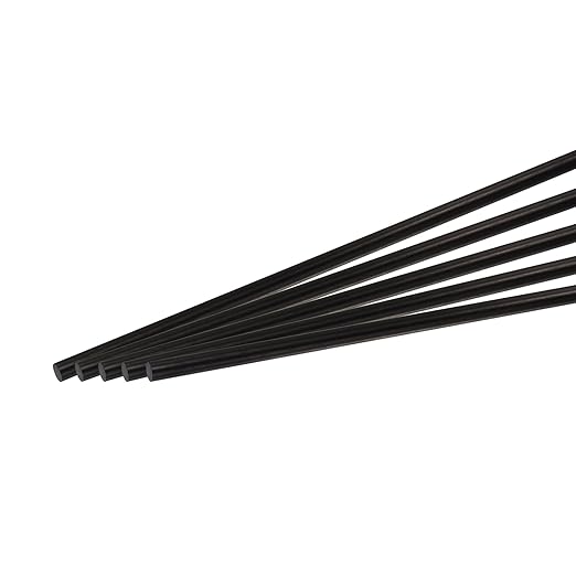 MECCANIXITY Carbon Fiber Rod, 9mm x 300mm Carbon Rod Bar for RC Plane DIY Craft Kite Wing Tube Quadcopter Arm Repair Pack of 5
