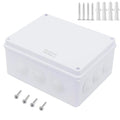 Zulkit Junction Box ABS Plastic Dustproof Waterproof IP65 Universal Electrical Boxes Project Enclosure White 10 x 7.9 x 4.7 inch (255 x 200 x 120mm)