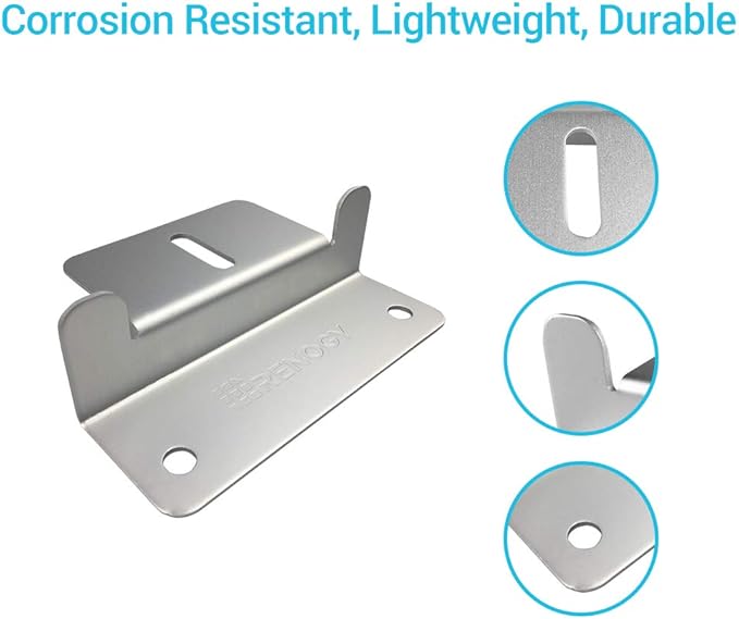 Renogy 2 Sets Solar Panel Mounting Z Brackets Lightweight Aluminum Corrosion-Free Construction for RVs, Trailers, Boats, Yachts, Wall and Other Off Gird Roof Installation, 2 Count (Pack of 2)