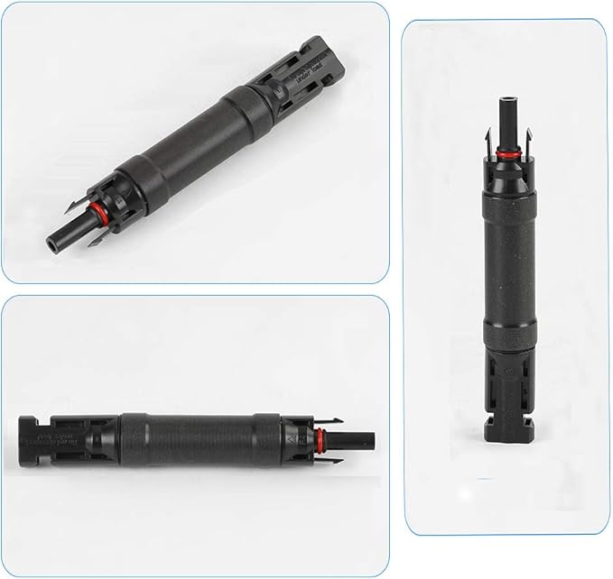 BAYM Solar Panel PV Cable Connector Built in 10A Diode in-Line Fuse Solar Wire Connector Solar PV System IP68 Waterproof Anti-backflow(5pcs)