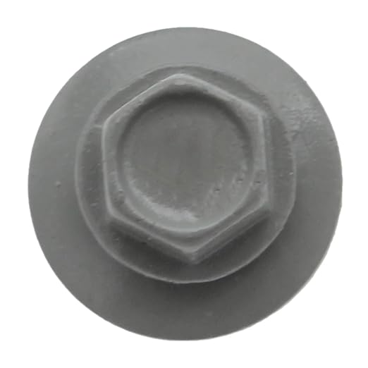 Metal ROOFING SCREWS: (250) 10 x 2" SLATE GRAY Hex Head Sheet Metal Roof Screw. Self starting/tapping metal to wood siding screws. EPDM washer. Colored head