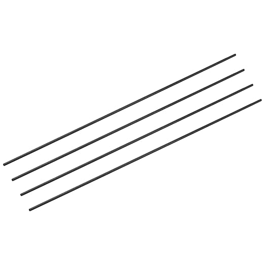 MECCANIXITY Carbon Fiber Rod, 1.5mm x 150mm for RC Plane DIY Tool Wing Tube Quadcopter Arm, Pack of 4