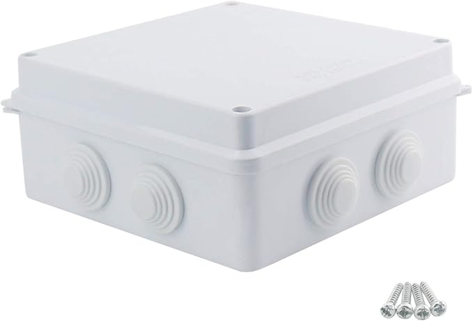 Sunnyglade IP65 ABS Plastic Waterproof Dustproof Junction Box Universal Durable Electrical Project Enclosure (5.9"x5.9"x2.8")