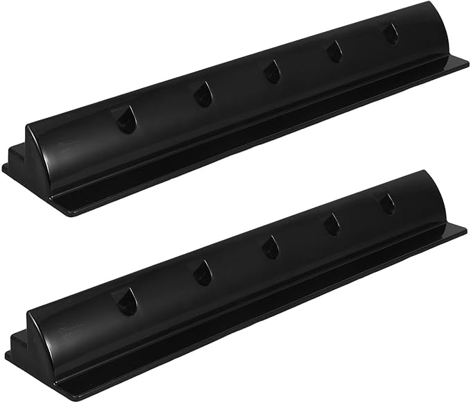 Solar Panel Bracket Kit 2Pcs Solar Panel Mounting Rail, End Clamps for Tin Flat Sheet Roof,Marine Caravan Motorhome RV Roof Installation Clamps Black