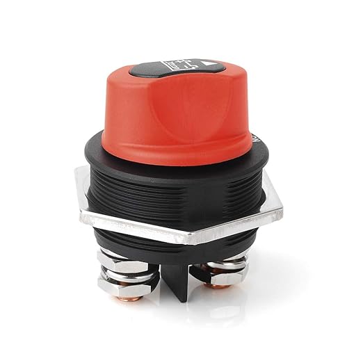 Battery Switch Jtron MAX 12-32V DC 300A Cont 450A INT Battery Power Cut Master Switch Disconnect Isolator for Car Vehicle RV and Boat (ON-OFF/300A).