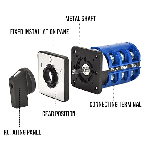 Universal Rotary Changeover Switch 690V 63A Cam Conversion Switch 3 Position 3Phase 12Terminal Main Switch Box JYW29-63/3 D303