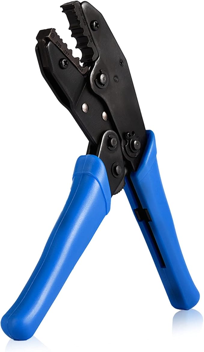 1Set BNC Crimp Tool, Rotary Coaxial Cable Stripper for RG58 with 10pcs BNC Plug Crimp Connector Set