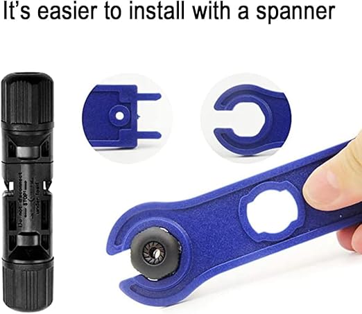 100PCS/50 Pairs Solar Connectors M-C-4 Male/Female IP67 Waterproof Solar Panel Cable Connectors with 2 PCS Spanners