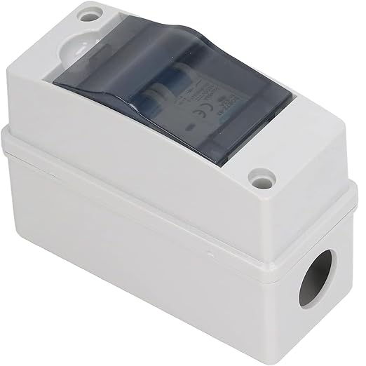 DC Miniature Circuit Breaker 63A 1000V | PV Solar Disconnect Switch with IP65 Waterproof Box & Transparent Cover | Overload & Overvoltage Protection | Ideal for Solar Panel Grid & Off-Grid Systems