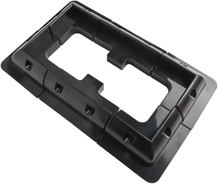Solar Panel Mounting Bracket for RV Caravan Boat Flat Roof - Adjustable No Drill Solar Bracket Kit, 6-Pack ABS Corner Mounts with Wind Deflector, Compatible with（Black）
