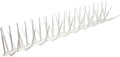 Bird B Gone - White Plastic Anti Bird Spikes (50') - Humane Deterrent - Stops Pigeons & Birds from Roosting - UV-Stabilized Polycarbonate - for Rooftops, Ledges, Fences, Etc - Made in USA