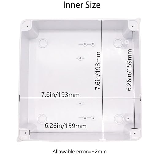 Junction Box, Zulkit Project Box with Reserved Holes IP65 Waterproof Dustproof Electrical Box ABS Plastic Project Enclosure White 7.9 x 7.9 x 3.1 Inch