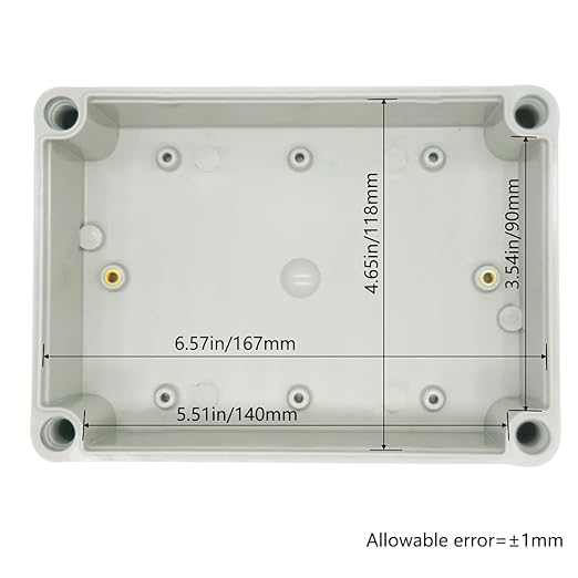 Zulkit Junction Box ABS Plastic Dustproof Waterproof IP67 Junction Boxes Universal Electrical Project Enclosure DIY Electronic Project Box Grey 6.89 x 4.92 x 2.95 inch (175 x 125 x 75 mm)
