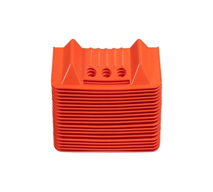 Mytee Products (20 Pieces 4"x10" Orange Corner Protector V Shaped Flatbed Edge Guards with Carrying Case - Cargo Load Corner Edge Protector and Tie-Down Strap Guard for Flatbed