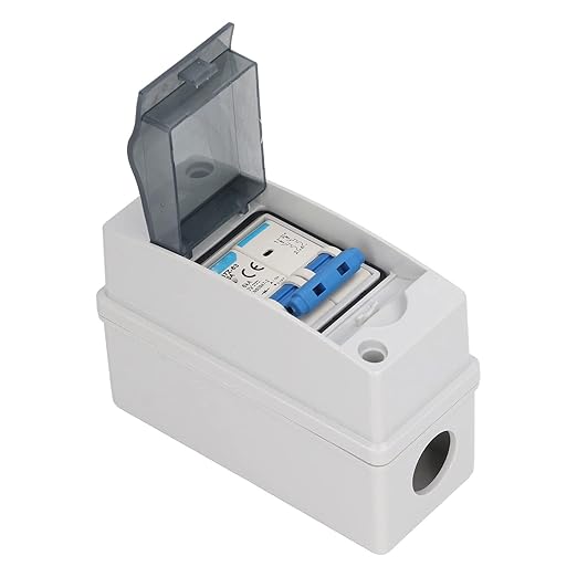 DC Miniature Circuit Breaker with Box, 63A 1000V Solar PV Disconnect Switch with Transparent Cover, IP65 Box Isolator for Solar Panel PV System Plug and Play