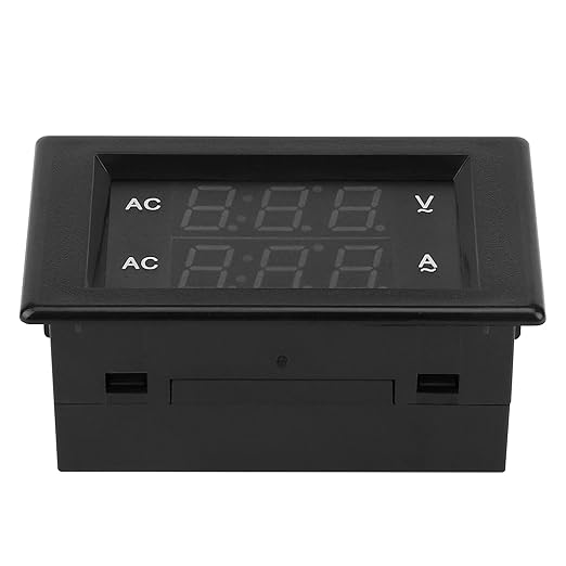 DROK Volt Amp Meter, AC 500V 500A Digital Voltmeter Ammeter Panel, 0.39 Inches LED 2in1 Multimeter, 2-Wire Voltage Amperage Tester Gauge with Current Transformer