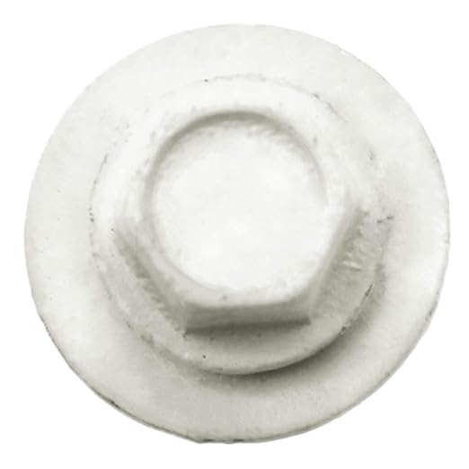 Metal Roofing Screws: (250) 10 x 1 Bone White Hex Head Sheet Metal Roof Screw. Self Starting Metal to Wood siding Screws. EPDM Washer. Colored Head (CASE)