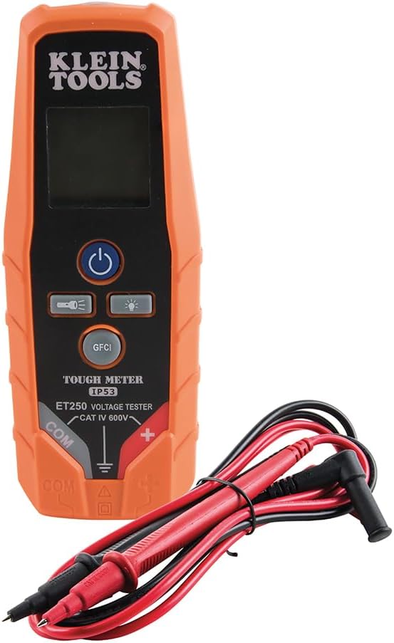 Klein Tools ET250 Voltage Meter, AC/DC Tester, Digital Multimeter, Low Voltage Tester with Batteries