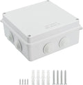 LeMotech ABS Plastic Dustproof Waterproof IP65 Junction Box Universal Electrical Project Enclosure White 5.9 x 5.9 x 2.8 inch (150 x 150 x 70 mm)