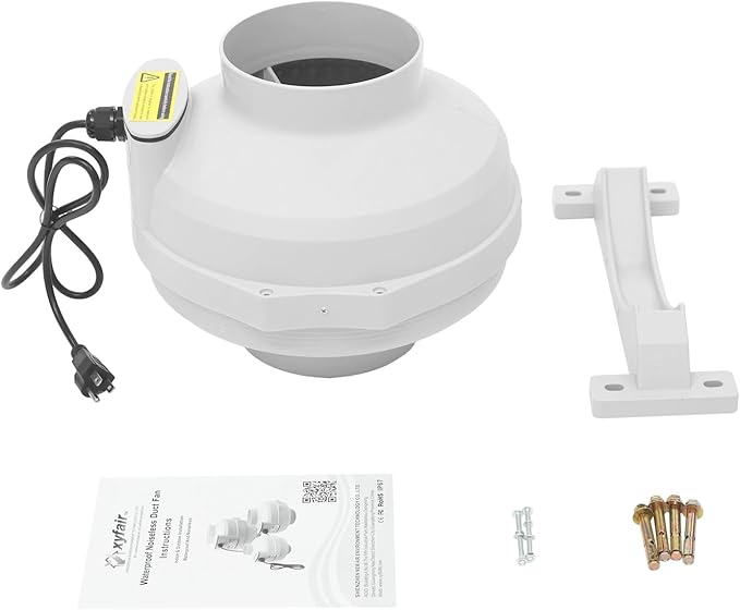 DNYSYSJ 6 Inch Inline Duct Fan 6" Inline Exhaust Fan 418 Cfm Inline Exhaust Fan Ventilation Kitchen Exhaust Fans Blower Fan Ductless Bathroom Exhaust Fan Ventilation