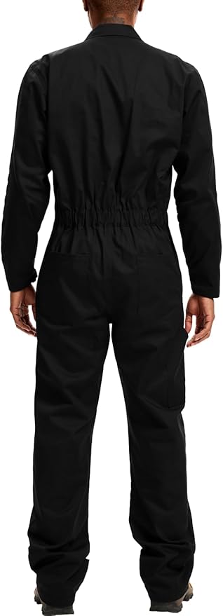 WORK IDEA Men's Coveralls Long Sleeve 100% Cotton Twill Workwear Jumpsuit Relaxed Fit