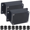 2Packs Junction Box IP65 Waterproof ABS Plastic Electrical Project Case Power Junction Boxes, Project Box with Fixed Ear Black 3.94x2.68x1.97 inch(100x 68 x50 mm)