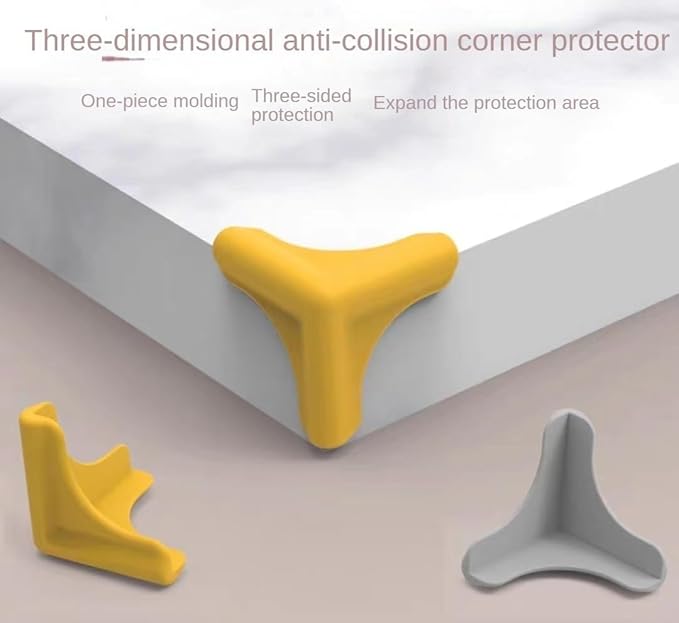 Corner Protectors for Safety Child Kids,Silicone Anti-Collision Corner Protector,Corner Guard Protector 4-Piece Set,Edge Protecto Suitable for Range Hood;Kitchen;Furniture;Table;Walls.HAILANA (Black)