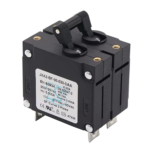 Double Pole 30 Amp AC/DC Toggle Magnetic Circuit Breaker 30A