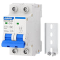DC Miniature Circuit Breaker, 1000V 2 Pole 10 Amp Isolator for Solar PV System, Thermal Magnetic Trip DIN Rail Mount, C10 DC Disconnect Switch