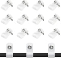 50 Pcs 1/2 Inch R-Type Clip Clamp, Nylon P-Type Mounting Clips, Cable Clip Wire Clamp for Wire Management, Stainless Steel Screws Included