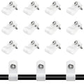 50 Pcs 3/8 Inch R-Type Clip Clamp, Nylon P-Type Mounting Clips, Cable Clip Wire Clamp for Wire Management, Stainless Steel Screws Included