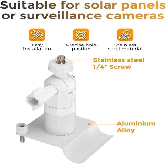 No-Drill Vinyl Siding Clips for Arlo, eufy, Ring Solar Panel, Stick Up Cam/Pro, Spotlight Cam Pro/Plus, SimpliSafe and Reolink Cameras – Weatherproof Mounting Hooks