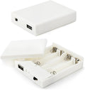 4 AA Battery Holder Case with Switch USB Port for Led Dry Erase Board, Neon Signs, LED Strip 4 Slots 1.5V AA Battery Storage Box with Cover Battery Connector - 2pcs