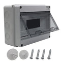 ABS Distribution Protection Box for Circuit Breaker, 12 Way Waterproof Outdoor Power Distribution Box DIN Rail Junction Box for Indoor Wall MCB