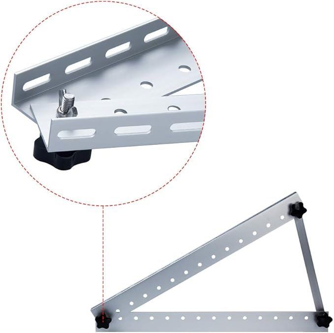 Air Jade Adjustable Solar Panel Tilt Mount Brackets, 28in Solar Panel Stand with Foldable Tilt Legs for RV, Boat, Roof, and Off-Grid, Supports up to 200W