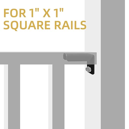 Fence Mounting Brackets for 1x1" Square Rails, Carbon Steel Fence Panel Internal Connector with Screws, Black 40 Pack