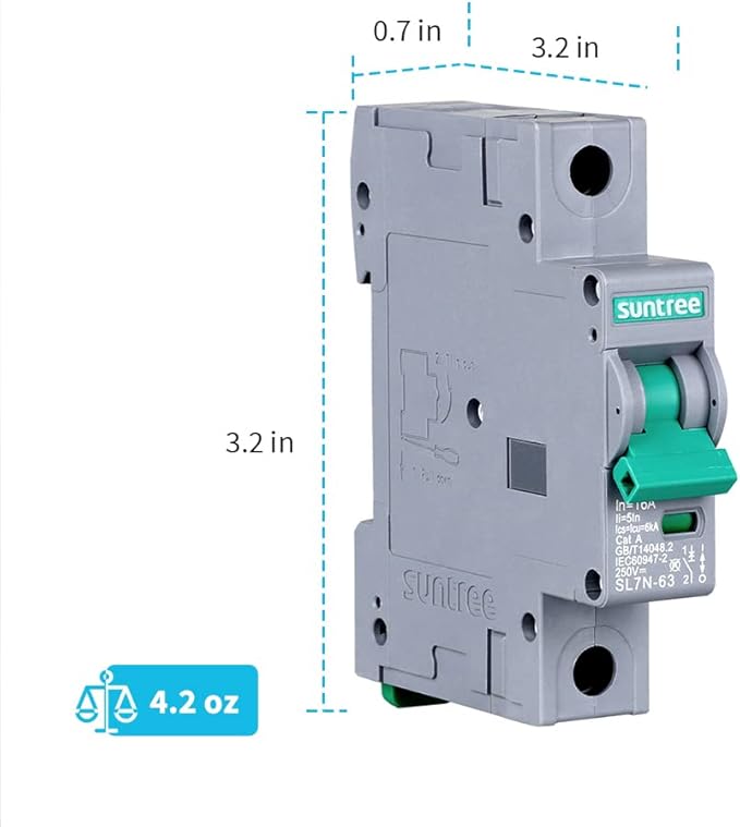 Renogy Suntree 32 Amp Single-Pole DC Circuit Breaker for Off-Grid Solar System, PV Combiner Box, Breaker Box