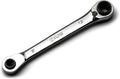 Capri Tools 4-in-1 120-Tooth Box End Reversible Ratcheting Wrench, 8, 10, 12, 13 mm, Metric