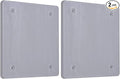 BELL PBC200GY Weatherproof Device Receptacle Blank Cover, 2-Gang, Gray (Pack of 2)