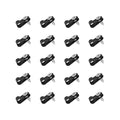 100 PCS Wiring Harness P-Style Mounting Clips, Cable Clamp R-Type, Nylon Screw Mounting Cord Fastener Clips with Screws, Cable Clamp 1/4 Black R Type for Wire Management