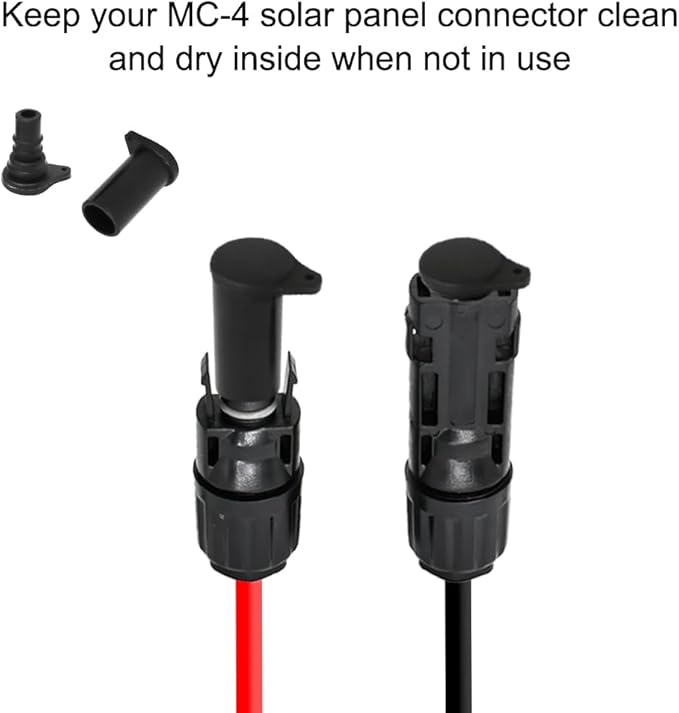 Solar Panel Connector Caps 5 Pairs, IP67 Waterproof Male and Female Cap Dust Plugs for Solar PV Connectors