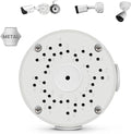 【Only Compatible with Bullet Cameras】 Universal Bullet Security Camera Mount Bracket Hide Cable, Metal Electric Enclosure, Waterproof Outdoor Camera Cover, Base Junction Box for CCTV Cams (1 Pack)